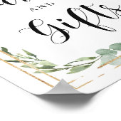 Boho sukkulente Vegetation Blätter Karten und Gesc Poster (Ecke)