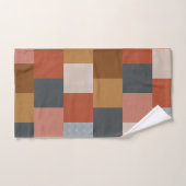 Boho Summer Blue Yellow Terracota Beige Patchwork Badhandtuch Set (Handtuch)