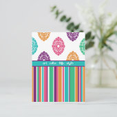 Boho Summer Custom Postkarte (Stehend Vorderseite)