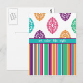Boho Summer Custom Postkarte (Vorne/Hinten)