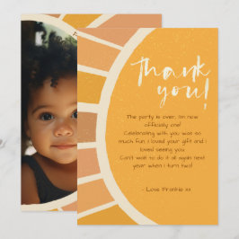 Boho Summer First Trip rund um das Sun Foto Geburt Dankeskarte