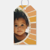 Boho Summer First Trip rund um das Sun Foto Geburt Geschenkanhänger (Rückseite)