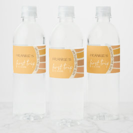 Boho Summer First Trip rund um das Sun Foto Geburt Wasserflaschenetikett