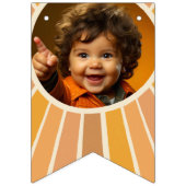 Boho Summer First Trip rund um das Sun Foto Geburt Wimpelkette (Dritte Fahne)