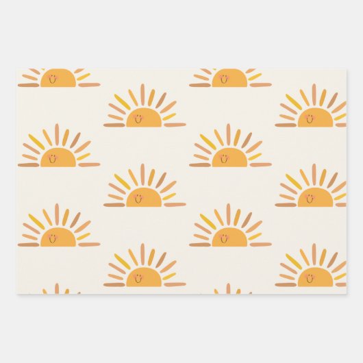 Boho Summer First Trip rund um Sun Birthday Geschenkpapier Set (Vorderseite 2)