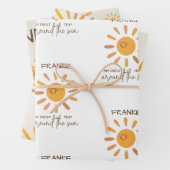 Boho Summer First Trip rund um Sun Birthday Geschenkpapier Set (Beispiel)