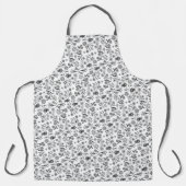 Boho Summer Floral Honey Bee Pattern White Niedlic Schürze (Vorderseite)