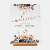 Boho Summer Garden Blumenladen Brautparty Willkomm Acrylschild (Vorderseite)