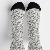 Boho Summer Honey Bee Floral Muster White Niedlich Socken (Oben)