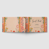 Boho Summer Pink Floral Wedding Gästebuch (Voll)