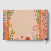 Boho Summer Pink Floral Wedding Gästebuch (Rückseite)