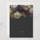 Boho Summer Rose Vintage aestethische Hochzeit Einladung (Rückseite)