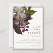 Boho Summer Rose Vintage aestethische Hochzeit Einladung (Vorderseite)