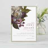 Boho Summer Rose Vintage aestethische Hochzeit Einladung (Stehend Vorderseite)