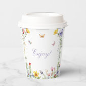 Boho Summer Wildblume Brautparty Pappbecher (Vorderseite)