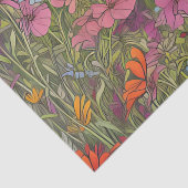 Boho Summer Wildblume Fields farbenfrohe Decoupage Seidenpapier (Detail)