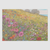 Boho Summer Wildblume Fields farbenfrohe Decoupage Seidenpapier (Vorderseite)