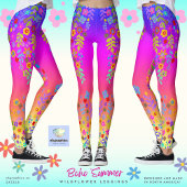 Boho Summer Wildblume Leggings