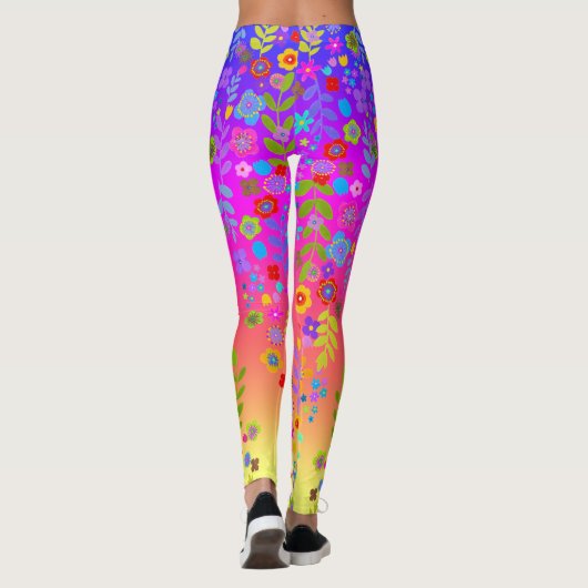 Boho Summer Wildblume Leggings (Rückseite)