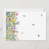Boho Summer Wildblume Wedding Einladung (Rückseite)
