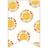 Boho Sun 1. Geburtstags-Foto Wimpelkette (Erste Fahne)