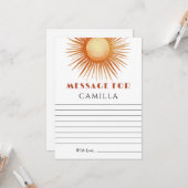 Boho Sun 1. Geburtstagszeit Karte (Vorderseite/Rückseite Beispiel)