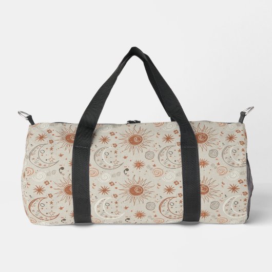 Boho Sun and Moon Pattern Duffle Bag (Vorderseite)