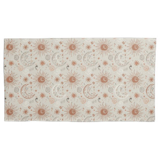 Boho Sun and Moon Pattern Kissenbezug