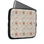 Boho Sun and Moon Pattern Laptopschutzhülle (Vorne Rechts)