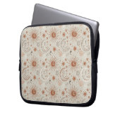Boho Sun and Moon Pattern Laptopschutzhülle (Vorderseite Links)