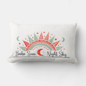 Boho Sun and Night Sky Celestial Pattern  Pillow  Lendenkissen (Vorderseite)