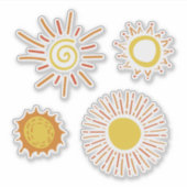 Boho Sun Aufkleber (Vorderseite)