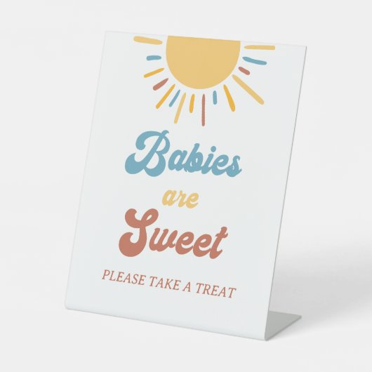 Boho Sun Baby Duschbabys sind süße Favoriten Zeich Sockelschild (Vorderseite)