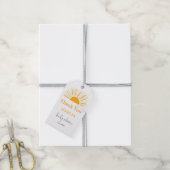 Boho sun baby Dusche Danke Geschenkanhänger (Mit Garn)