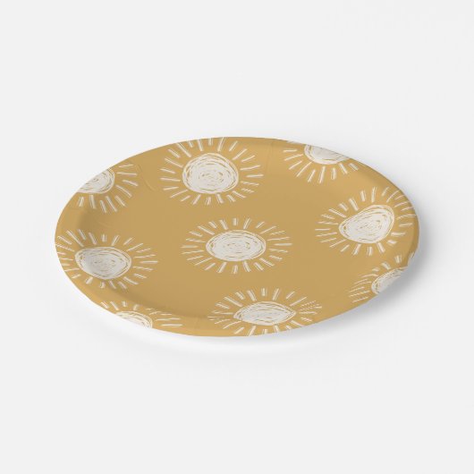 Boho Sun Baby Duschpapier Teller (Schrägansicht)