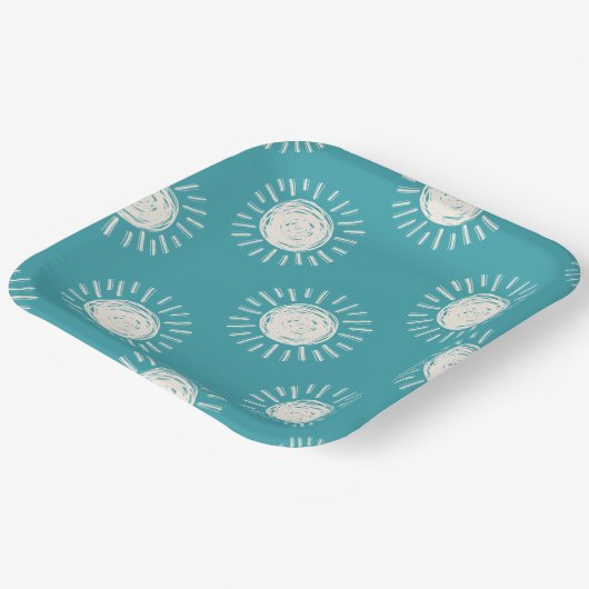 Boho Sun Baby Duschpapier Teller (Gewinkelt)