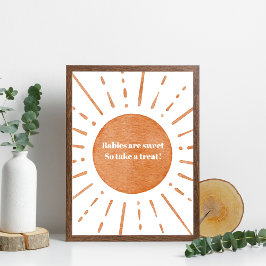Boho Sun Baby Duschzeichen Poster
