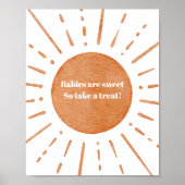 Boho Sun Baby Duschzeichen Poster (Vorne)