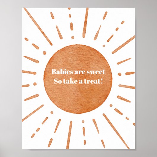 Boho Sun Baby Duschzeichen Poster (Vorne)