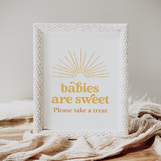 Boho Sun Baby Shower Babys sind Sweet Sign Poster