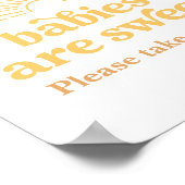 Boho Sun Baby Shower Babys sind Sweet Sign Poster (Ecke)