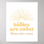 Boho Sun Baby Shower Babys sind Sweet Sign Poster (Vorne)