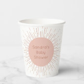 Boho Sun Baby Shower Pappbecher (Vorderseite)