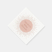 Boho Sun Baby Shower Serviette (Ecke)