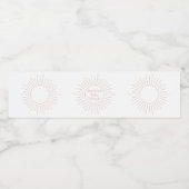 Boho Sun Baby Shower Wasserflaschenetikett (Einzelnes Label)