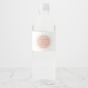 Boho Sun Baby Shower Wasserflaschenetikett