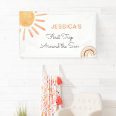 Boho Sun Backdrop Banner Little Sunshine Geburtsta (Insitu)