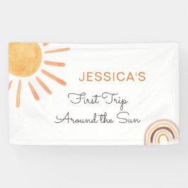 Boho Sun Backdrop Banner Little Sunshine Geburtsta