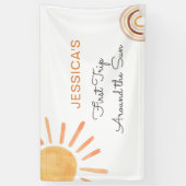 Boho Sun Backdrop Banner Little Sunshine Geburtsta (Vertikal)