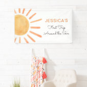 Boho Sun Backdrop Banner Little Sunshine Geburtsta (Insitu)